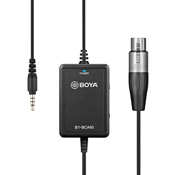 Boya BY-BCA60 48V Phantom Mobil XLR Mikrofon Kablo