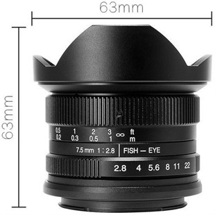 7artisans 7.5mm F2.8 APS-C Fisheye Fixed Lens (Sony E Mount)
